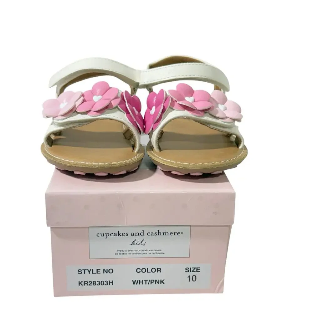 Cupcakes and Cashmere floral band Girls Adjustable Sandals SZ/10